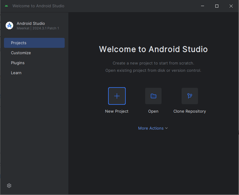 First run of Android Studio