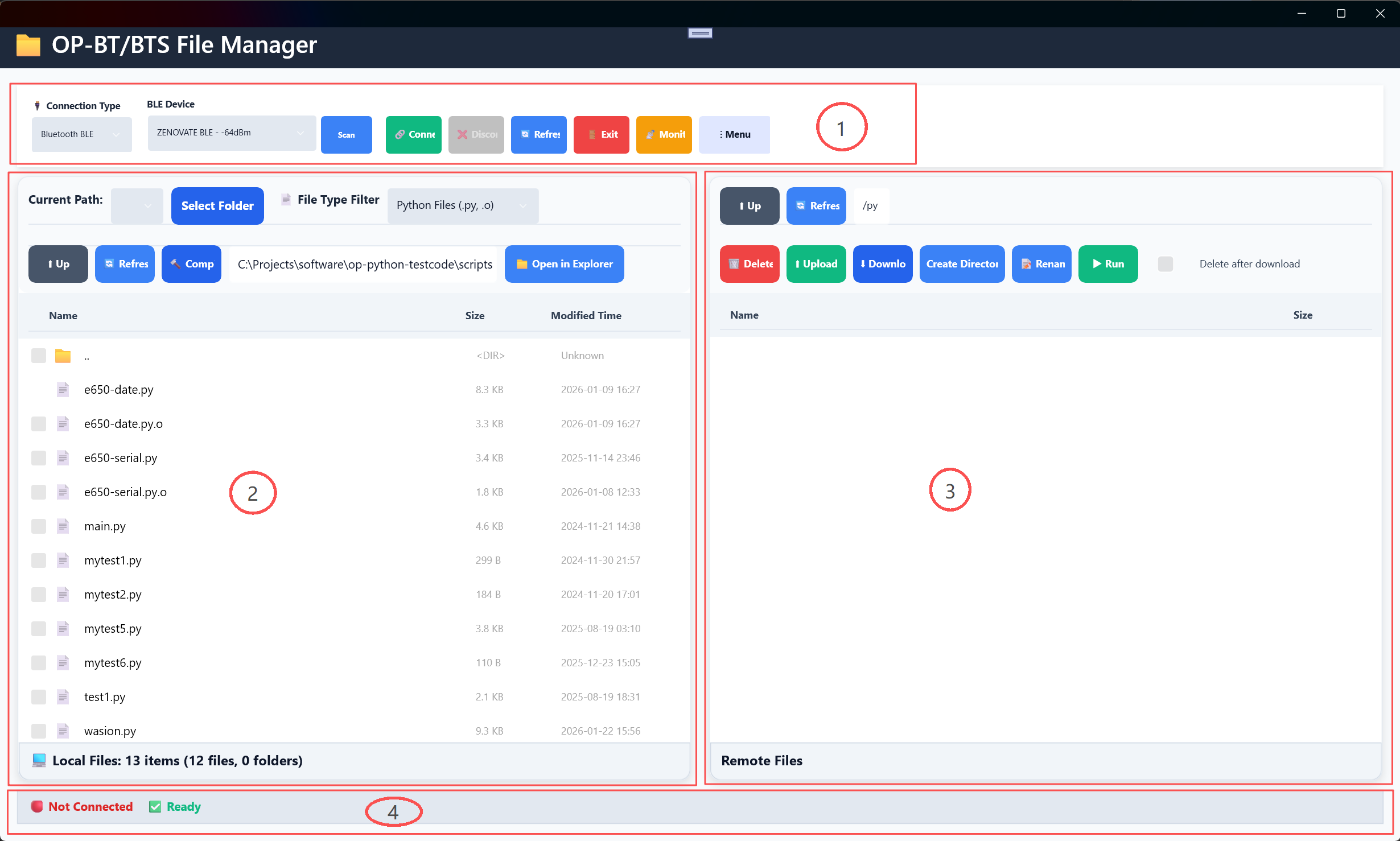 Main interface overview