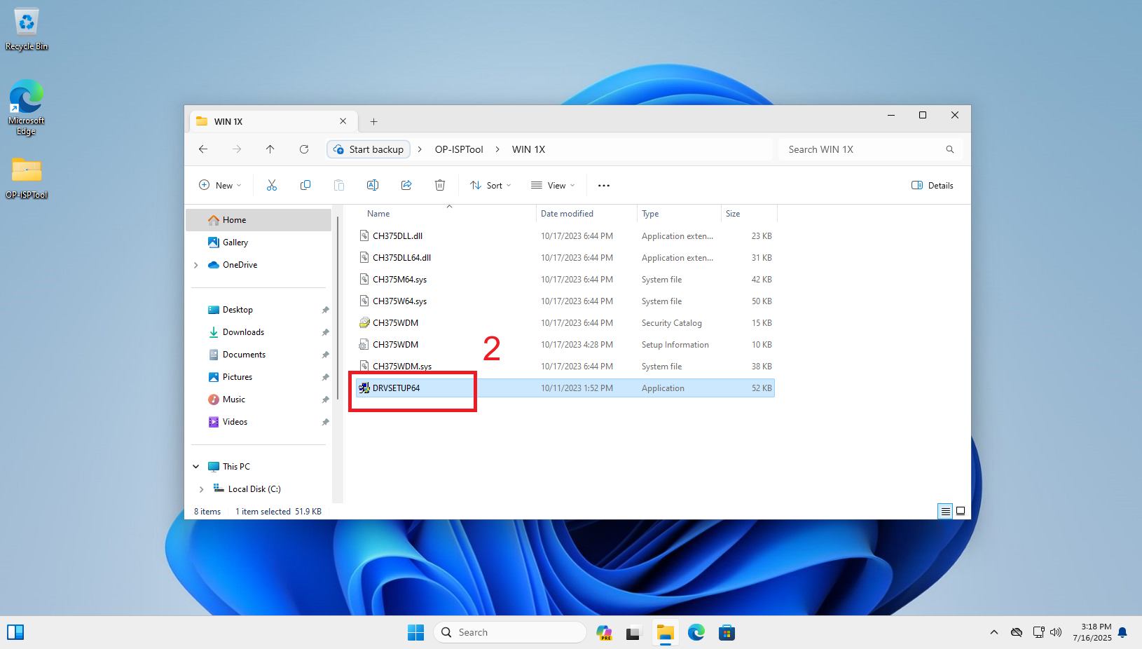 Driver Setup Installation Progress