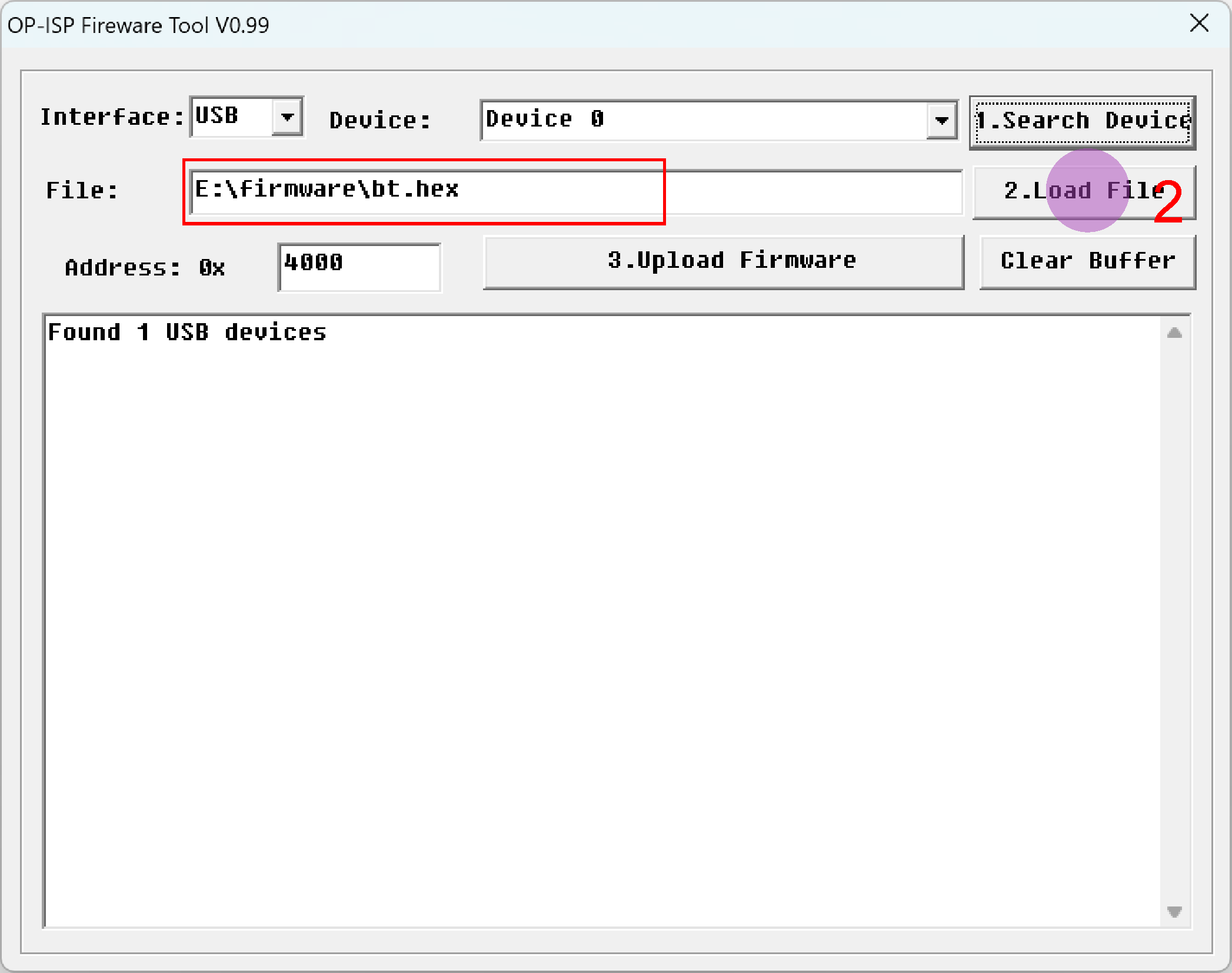 Firmware Tool Load File